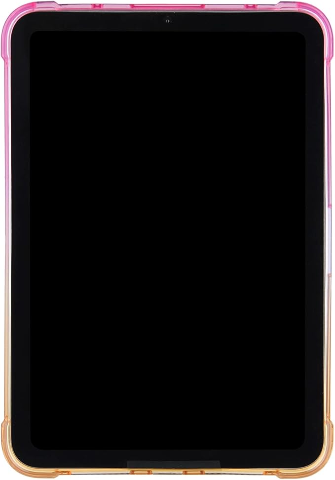 for iPad (A16) 11th Generation 11" 2025 & iPad 10th Generation Case 10.9 inch 2022, Lightweight Thin Translucent Soft TPU Back Shockproof Matte Clear Silicone Gradient Shell, Pink & Yellow