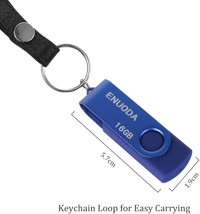 16GB Flash Drive 2 Pack ENUODA Thumb Drives 16GB USB 2.0 Memory Stick Jump Drive Pen Drive for Storage and Backup (Blue Purple)