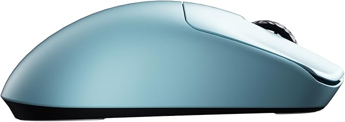 V6 Gaming Mouse, Ultra-Lightweight 40g, No Hole, Symmetrical Shape, Pixart 3950, Web Based Driver, for Claw and Fingertip Gamers, 8K Dongle Included (Blue)
