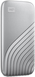WD 1TB My Passport SSD Portable External Solid State Drive, Silver, Sturdy and Blazing Fast, Password Protection with Hardware Encryption - WDBAGF0010BSL-WESN