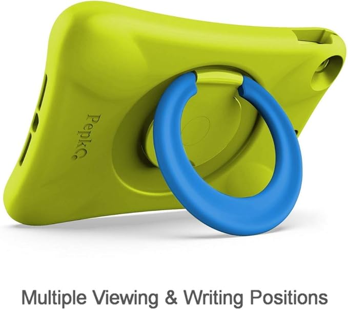 Kids Case for iPad, Shockproof Cover for 9.7” iPad 6th/5th Generation (2018/2017) / iPad Air 2 / iPad Air, Lightweight Full Body Protective Case with Foldable Handle/Stand (Green+Blue)