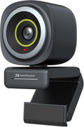 NearStream 4K Webcam for PC, HDR 1080P 60FPS Streaming Webcam with Noise Canceling Mic, Software Control, 45°-95°Adjustable FOV, Auto Focus, AI Framing, Works with Google Meet/Zoom/Skype (V08AF)