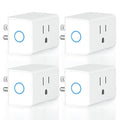 ELEGRP Matter Supported Mini Smart Plug, Smart Outlet 15A/1800W Max, Compatible with Apple Home, Siri, Alexa, Google Home, SmartThings, Compact Design, UL Certified, 2.4G Wi-Fi Only, White, 4 Pack