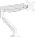 Suptek Monitor Mount Gas Spring Monitor Arm Desk Mount Fully Adjustable Fits 17 20 22 23 24 26 27 32 35 inch Monitors Weight Capacity up to 24.25 lbs, White
