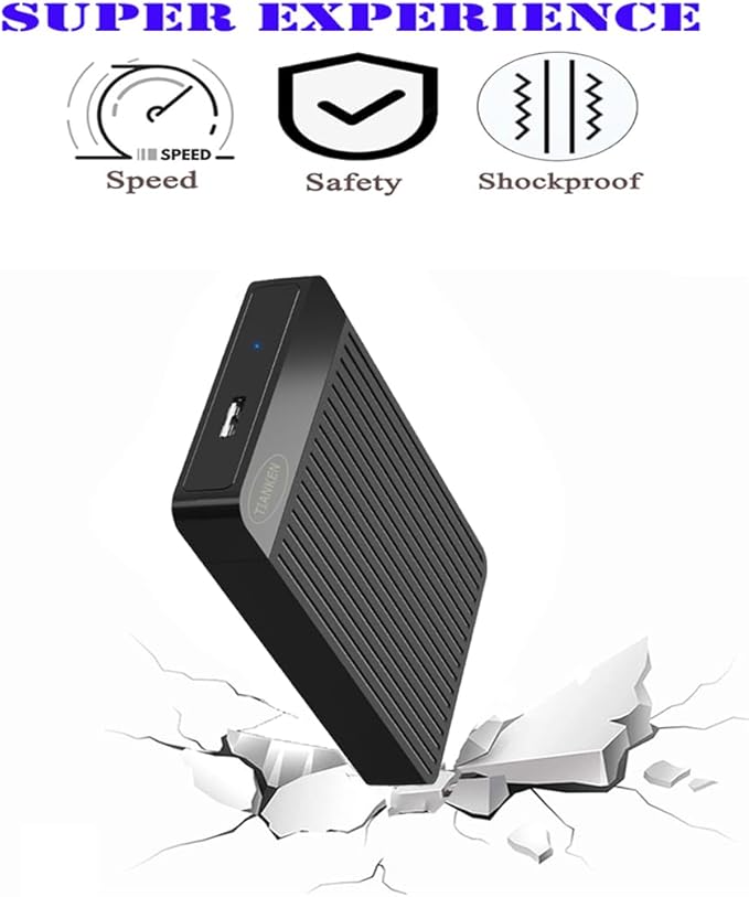 1TB Ultra Slim Portable External Hard Disk Drive 2.5'' USB 3.0 HDD Storage for Mac, PC, Laptop, PS4, Xbox one