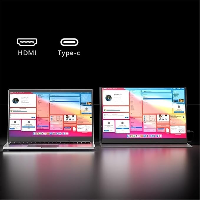 Portable Laptop Monitor 100% sRGB 400nit Brightness Second Screen Portable 16-inch 4K HD IPS External Gaming Display
