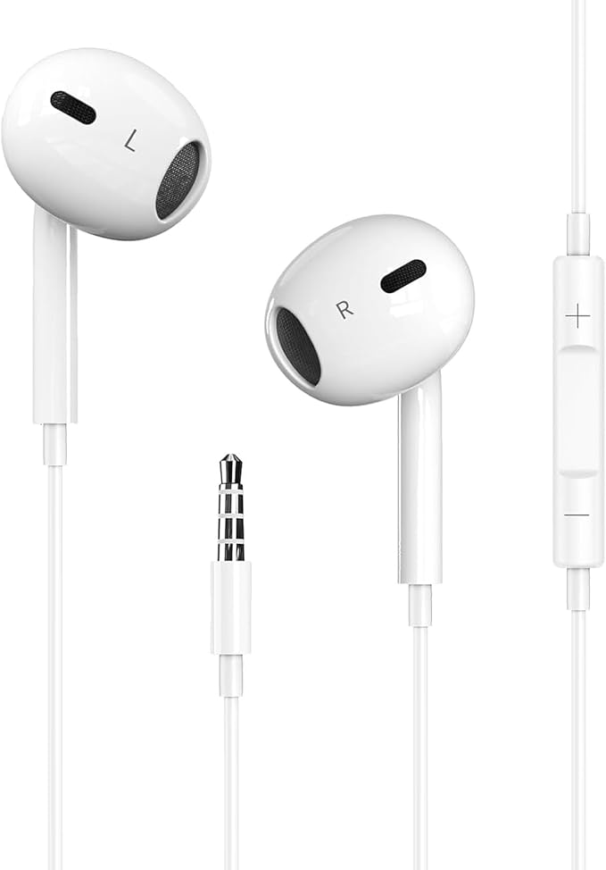 Wired iPhone Earbuds/Headphones/Earphones with 3.5mm Wired [MFi Certified] with Mic, Volume Control Compatible with iPhone,iPad,iPod,Computer,MP3/4,Android Most 3.5mm Audio Devices