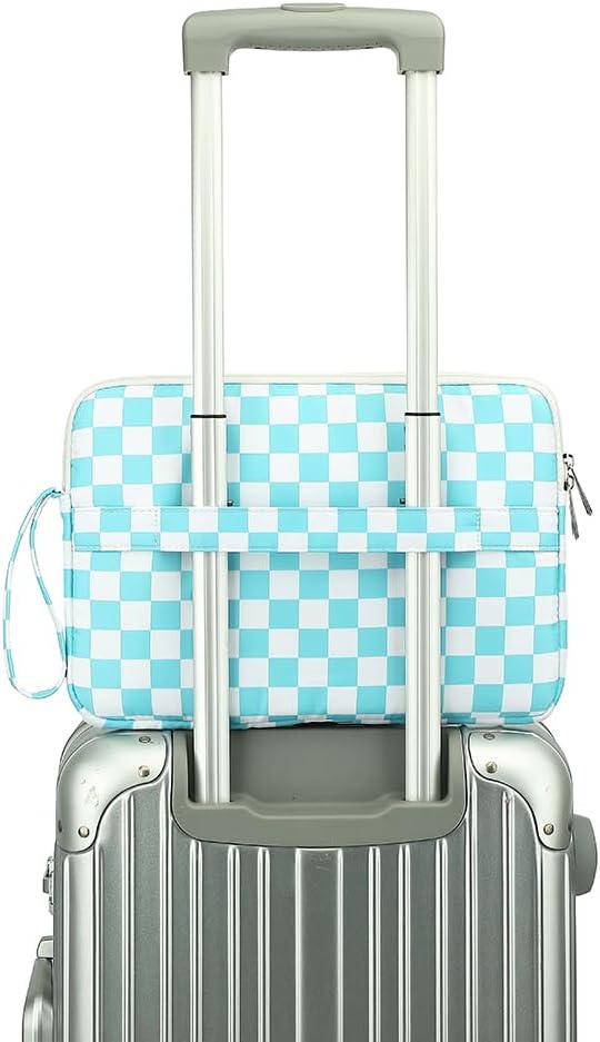 canvaslife 13.3-inch Notebook Computer, Shockproof, Waterproof and Protective Travel Notebook Computer case, Suitable for 13-13.3-inch Notebook Computer Cases (Ice Blue Checker)