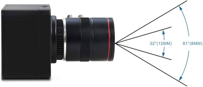 MOKOSE 4K@30fps USB Camera with 6-12mm Varifocal Manual Lens Webcam UVC Free Drive Compatible Windows Mac OS X Linux