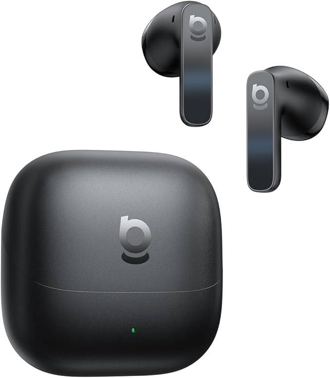 Baseus BS1 NC Semi-in-Ear Noise Cancelling Earbuds with Adaptive Hybrid ANC, No Ear Pressure, Hi-Res Audio (LDAC), 40H Playtime, 4g Ultra-Lightweight Fit, 6-Mic AI Clear Call