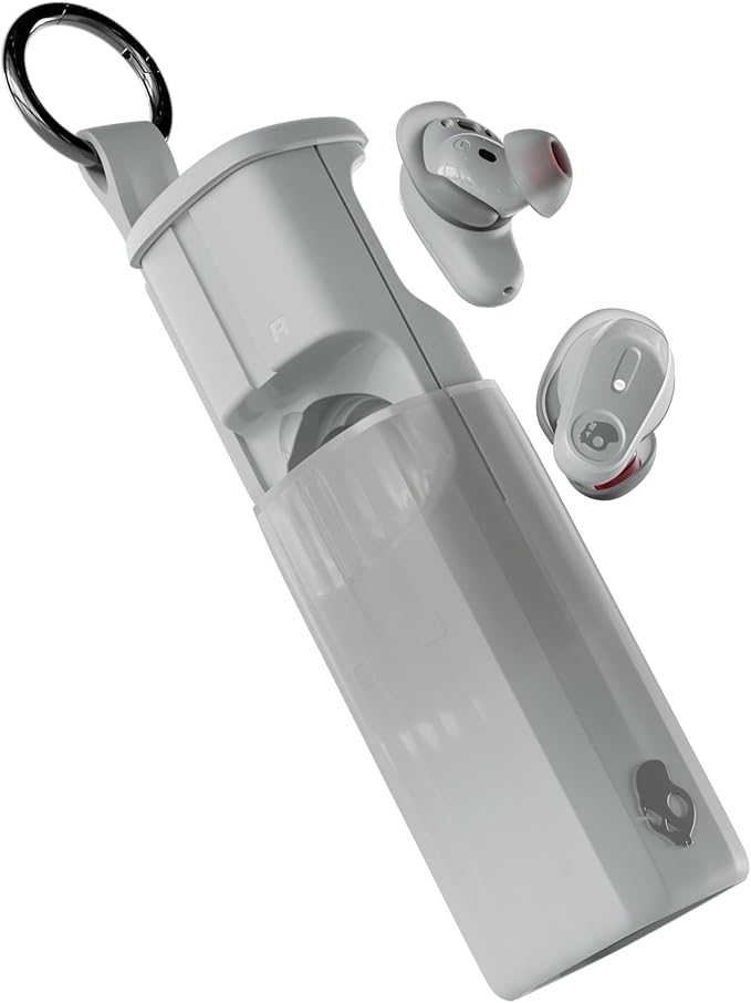 Skullcandy Method 360 ANC Wireless Earbuds, Sound by Bose, Bluetooth Headphones, Premium Noise Cancelling, Up to 40 Hrs Battery, Sweat and Water Resistant, Microphone for iPhone Android - Cement