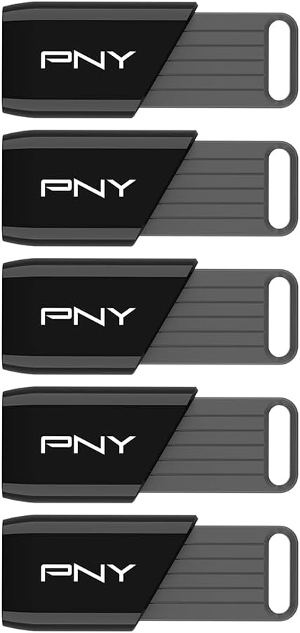PNY 32GB Attaché X USB 3.2 Gen 1 Flash Drive, Advanced Performance Up to 130MB/s Read, Everyday Data Store & Transfer, Reliable Portable Storage, Durable, Type-A, Computers, Laptops, Desktops, 5-Pack