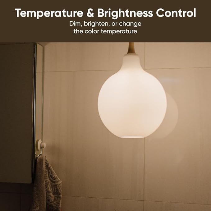 Wyze Lifestyle Bulb White, 800LM A19 Tunable-White Wi-Fi Smart Light Bulb, Compatible with Alexa and Google Assistant, 2.4GHz, No Hub Required, 2700K - 6500K, Dimmable, 90+CRI, Timer & Group, 2-Pack
