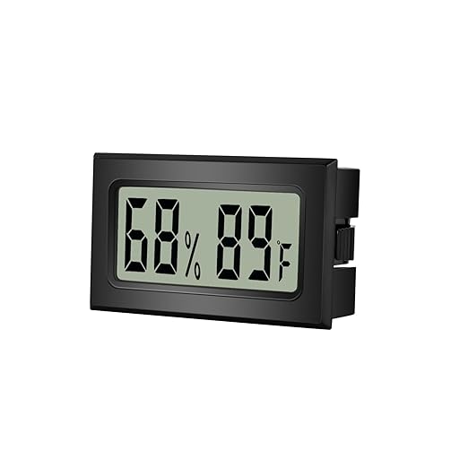 Reptile Thermometer Hygrometer Meter Indoor Temperature Gauge Fahrenheit ℉ Mini Digital Humidity for Outdoor Office Humidors Jars Incubators Guitar Case (1)