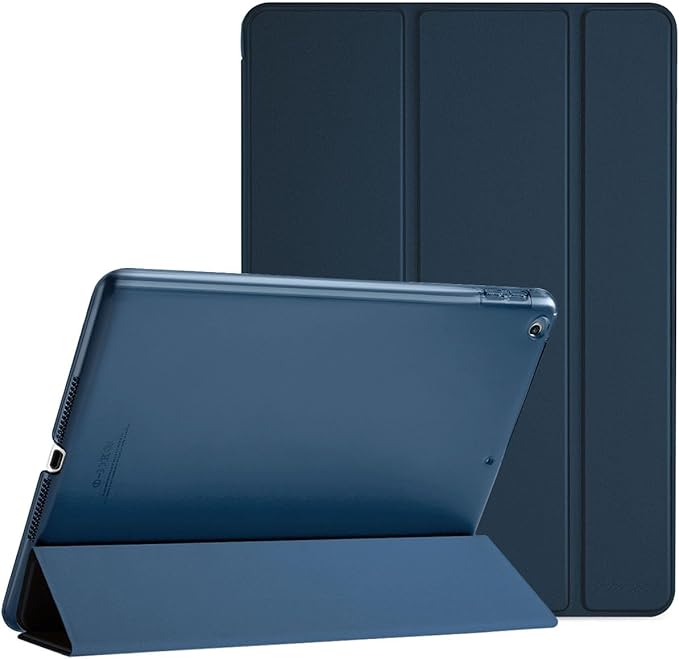 ProCase Smart Case for iPad 9.7 Inch iPad 6th/5th Generation 2018 2017(Model: A1893 A1954 A1822 A1823), Ultra Slim Lightweight Stand Cover with Translucent Frosted Back -Navy
