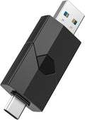 RAOYI 256GB USB C Flash Drive 2 in 1 Type C + USB 3.0 Flash Drive Dual OTG Retractable Type-C Thumb Drive Portable Memory Stick for iPhone 17/16/15 iPad Pro Android Smartphone Tablet PC (Black)