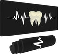Tooth Dentist Mouse Pad, Heartbeat Dental Assistant Large Big Gaming Mouse Pad Desk Pad, Mousepad with Non-Slip Rubber Base, Extended XXL Mouse Mat for Computer Laptop Office Accessories