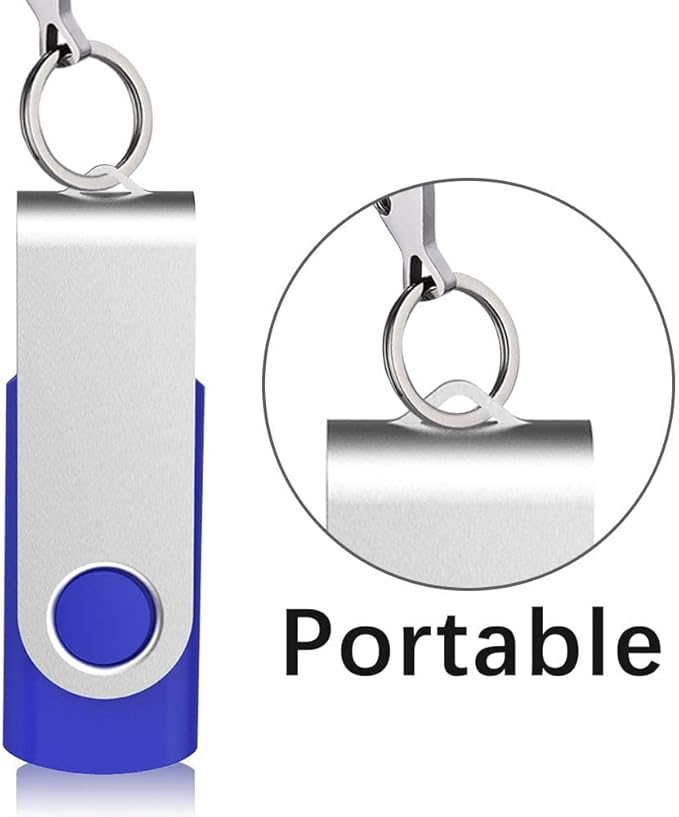 Aiibe 10 Pack 64GB USB Flash Drive 64 GB Flash Drive 64G USB 2.0 Memory Stick Thumb Drive Data Storage Jump Drives 64GB Zip Drives Wholesale/Lot/Bulk (Blue)