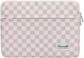 Canvaslife Neutral Checker Pattern 13 inch Canvas Laptop Sleeve with Pocket 13 inch 13.3 inch Laptop 13 case13 Sleeve