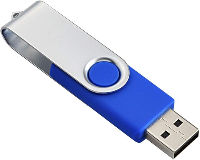 Aiibe 32 GB Flash Drive 10 Pack USB Flash Drives 32G USB 2.0 Memory Stick Thumb Drive Data Storage Swivel Keychain Design Pen Zip Drives Wholesale/Lot/Bulk (10 Pack, 32GB, Blue)