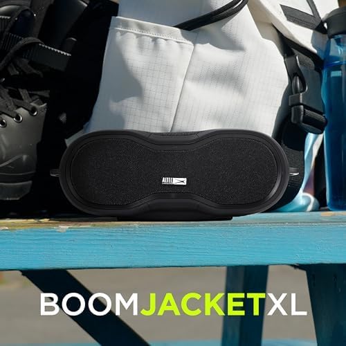Altec Lansing - BoomJacket Wireless Bluetooth Speaker, Magnetic Waterproof Speaker, IPX7 Outdoor Speaker with 24H Playtime, Portable Speaker with Carabiner, Mountable, Quick Charge
