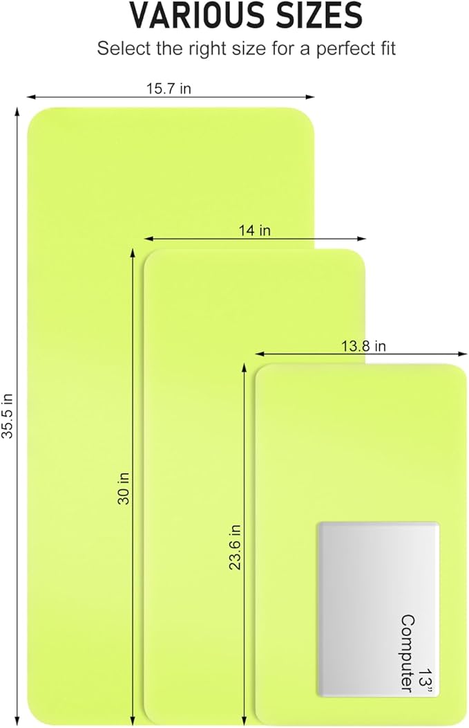Desk Pad, 35.5" x 17" PU Leather Non-Slip Desk Mat Large Mouse Pad for Desktop, Waterproof Laptop Computer Writing Mat for Office, Home, Work, Gaming, Kiwi Green