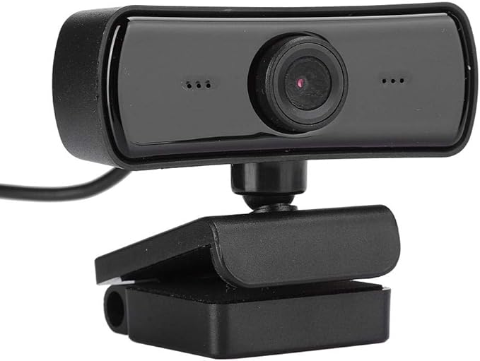 PUSOKEI 4K USB Webcam with Microphone, 360 Rotation, AutoFocus for Zoom/Skype/, Recording, Conferencing