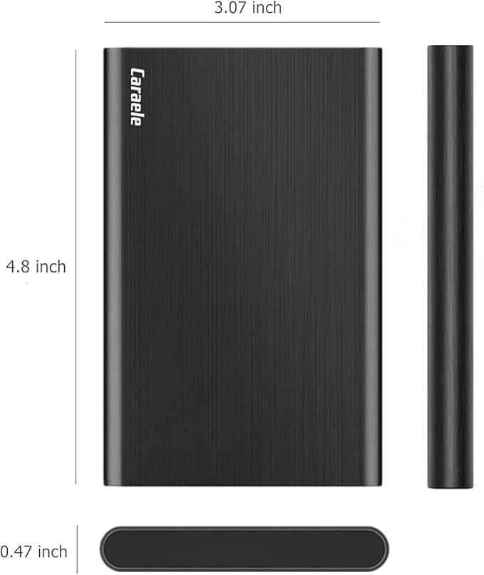 1TB Ultra Slim Portable External Hard Drive USB3.0 HDD Storage Compatible for PC, Desktop, Laptop, MacBook, Chromebook, Xbox One, Xbox 360, PS4 (Black)