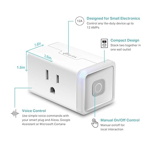Kasa Smart Plug HS103P4, Smart Home Wi-Fi Outlet Works with Alexa, Echo, Google Home & IFTTT, No Hub Required, Remote Control, 15 Amp, UL Certified, 4-Pack, White