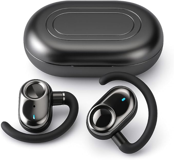 MINDBEAST Open Ear Earbuds with Bi-Axial Adjustment Fit and Immersive Sound, Bluetooth Wireless Headphones Ear Buds for Outdoor Exercise, Gym, and Conference Calls, Long Battery Life OpenBass Fit
