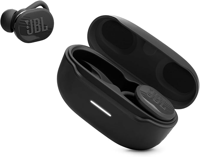 JBL Endurance Race TWS - Waterproof true wireless active sport earbuds, JBL Pure Bass Sound, Up to 30 hours of battery life, IP67 Waterproof and Dustproof, Ambient Aware & TalkThru (Black)