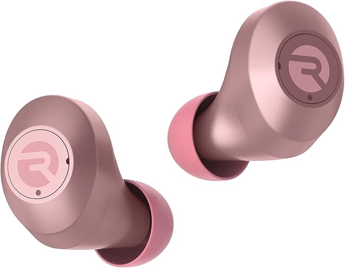 Raycon Everyday Classic Bluetooth Wireless Earbuds + Microphone with Active Noise Canceling, Sweat & Water-Resistant Earphones, Ear Buds Wireless Bluetooth Up to 32 Hours Playtime (Rose Gold)