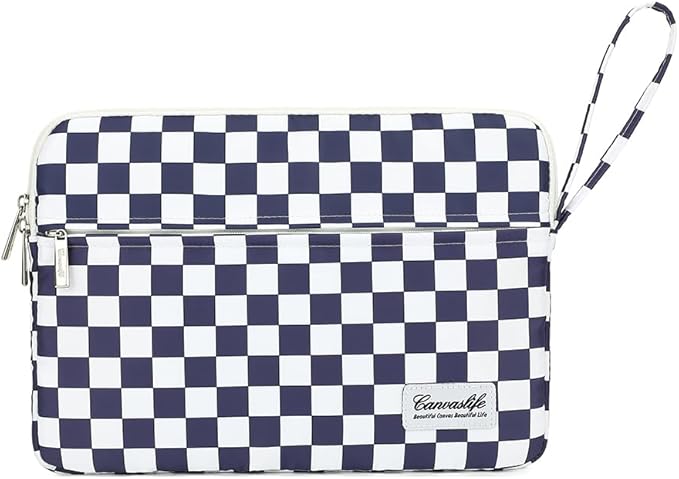 15.6-inch Notebook case, Waterproof and Shockproof Protective Computer case, can be Used to Cover Shopping cart Cases. The Notebook is Compatible with Lenovo, ASUS and HP (Deep Blue Checker)
