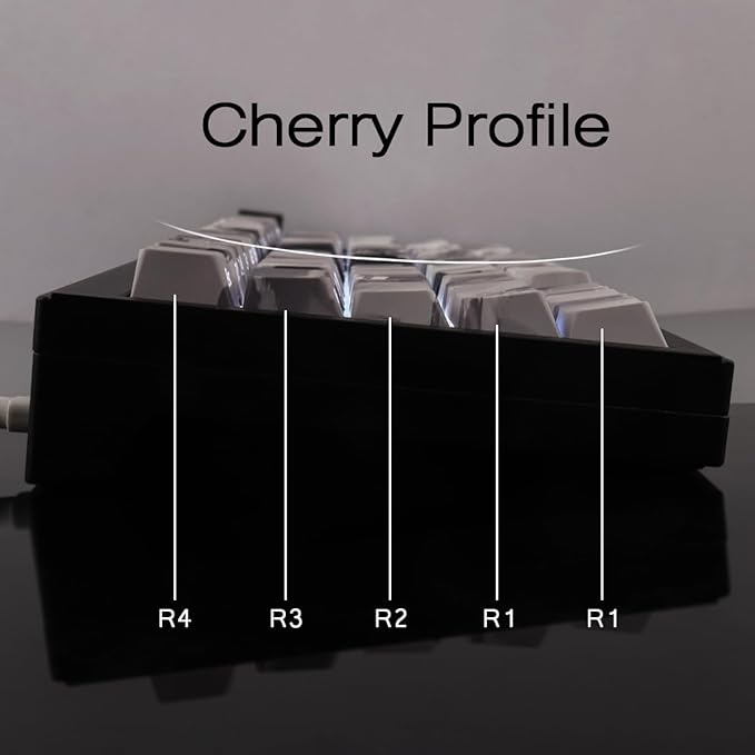 Tsungup PBT Side Print Keycaps,135 Keys Dye Sub Shine Through Keycap Set,Gray White Inked Bird Custom Key caps Cherry Profile Keycaps for Cherry MX Switches Mechanical Keyboards