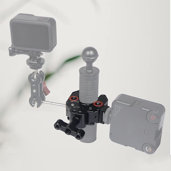 Super Clamp, Camera Clamp Mount with Locating Pin for ARRI Standard, 1/4"-20 & 3/8"-16 Thread Versatile Strong C Clamp Accessories Compatible with Gopro/Monitor/LED Lights/Flash/Microphone