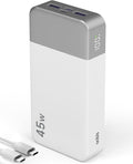NOBIS Portable Charger,20000mAh Power Bank, 45W Fast Charging，Battery Pack with 2 USB-C (in/Out) & 2 USB-A, Digital Display & Small Current Mode, Compatible with Phone 17 S25 Tablet