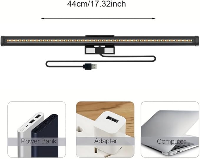 Metal Knob Remote Eye-Care Screen Light Bar LED Task Lamp USB Magnetic Light Table Computer Monitor Desk Lamp