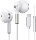 USB C Headphones for Samsung Galaxy S26 S25 S24 S23 S22 S21 S20 A56 A17 A16 Wired USB C Earbuds with Mic Volume Control Earphones USB Type C Headphones for iPhone 17 16 15 Pro Max Plus iPad 10 Pixel