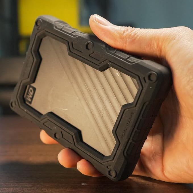 FATBEAR Tactical Military Rugged Shockproof Armor Protective Skin Case Cover for Western Digital WD Black P10 2TB 4TB 5TB 6TB P50 My Passport Ultra Mobile Hard Drive (My Passport 1TB 2TB)