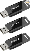 PNY 128GB Attaché X USB 3.2 Gen 1 Flash Drive, Advanced Performance Up to 130MB/s Read, Everyday Data Store & Transfer, Reliable Portable Storage, Durable, Type-A, Computers, Laptops, Desktops, 3-Pack
