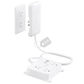 TROND Flat Power Strip with Outlet Concealer, 3 FT Short Extension Cord with 3 Widely Spaced AC Outlets, 3 USB Charger(2 USB C Ports), Wall Mount Outlet Cover for Nightstand Couches Home Essentials