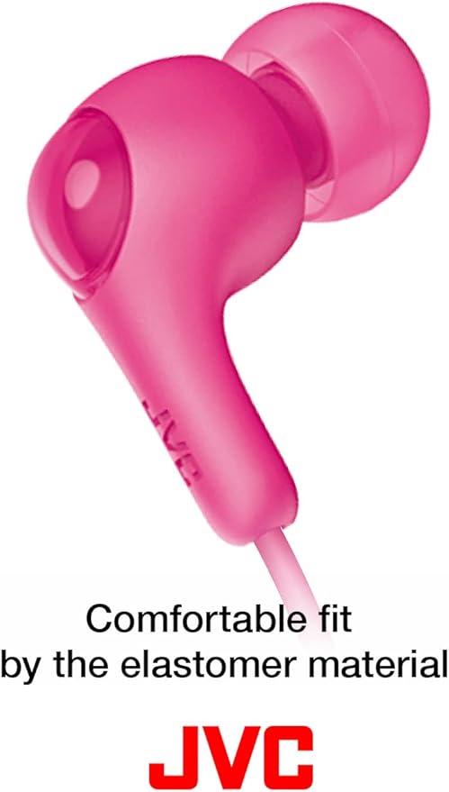 JVC Gumy in Ear Earbud Headphones, Powerful Sound, Comfortable and Secure Fit, Silicone Ear Pieces S/M/L - HAFX7W White