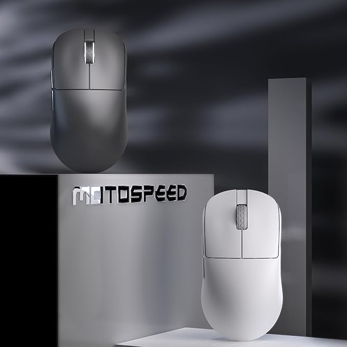 MOTOSPEED X6MAX Wireless Gaming Mouse,Two-Mode 8K/USB-C Mouse Up to 30000DPI,PAW3950 Optical Sensor Lightweight 43g,5 programmable Button,300MAh Battery Life,Computer Mouse for Laptop,PC,Mac(White)