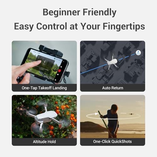 Specta Mini Drone Combo with 3 Batteries, 4K/30fps Video, 32800ft FPV Transmission, Easy to Fly, 3 Aixs Gimbal, 93-Min Flight, Under 249g Portable Drone for Beginners