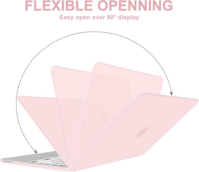 AKIT Compatible with MacBook Neo Case 13 inch 2026 A3404, Slim Matte Hard Shell Laptop Case+Screen Protector+Keyboard Cover for MacBook Neo 13 inch, Chalk Pink