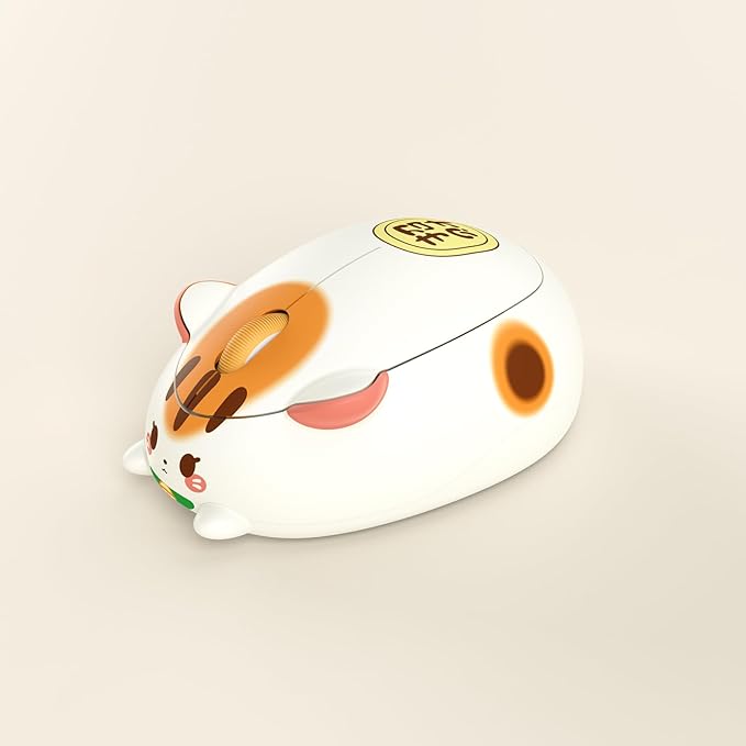 Akko Cat Theme Wireless Gaming Mouse Fortune Cat, Tri-Mode Mouse BT3.0/BT5.0/2.4G, Cute Optical Cordless Cartoon Mice for Computer/Laptop/Desktop/PC, Compatible with Mac/Win