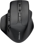 E-YOOSO Large Wireless Mouse for Big Hands, X-31 Cordless Ergo Computer Mouse, 6 Buttons, 5-Level 4800 DPI, 18 Months Battery Life, for Laptop, PC, Chromebook (Bluetooth, 6)