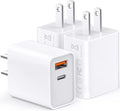 USB C Super Fast Charger, 3-Pack 45W Dual Port PD+QC Fast Charger Adapter Block for iPhone 14/15/16/17/Pro/Pro Max/Plus/iPad/MacBook air, (25W PPS) Type C Charging for Samsung S21 S22 Pixel