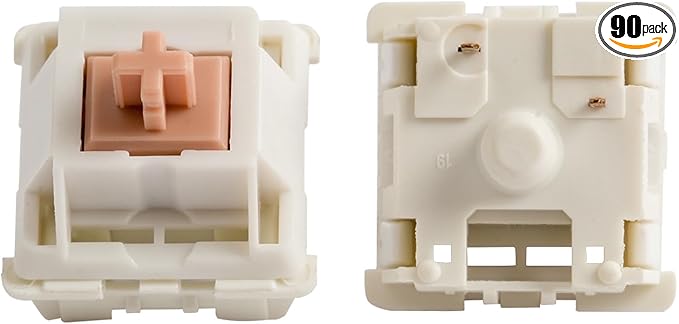 Holy Panda Tactile Switches, 67g, Pre Lubed, 3Pin MX, for Gaming Mechanical Keyboard Hot Swap RGB DIY with Switch Puller (90 PCS)