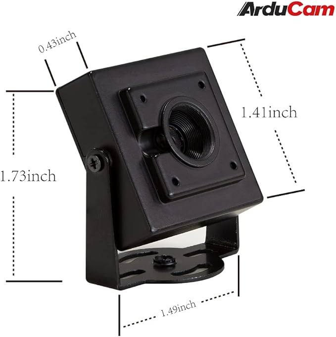 Arducam 4K 8MP IMX219 Autofocus USB Camera Module with Metal Case, 1080P Mini UVC USB2.0 Video Webcam with Microphone, 3.3ft/1m Cable for Computer, Laptop, Raspberry Pi, Jetson Nano